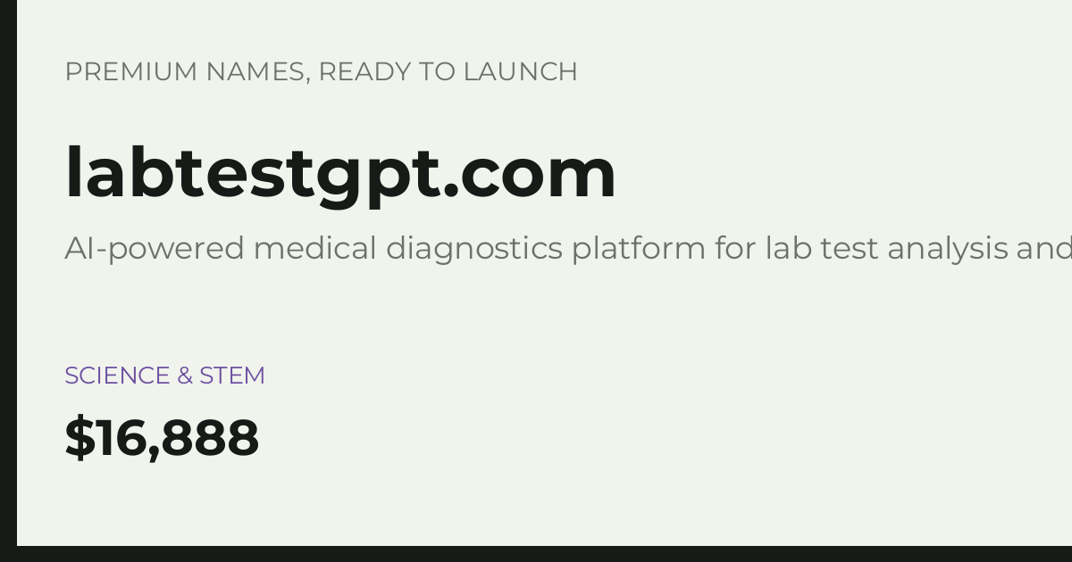 Brand preview for labtestgpt.com