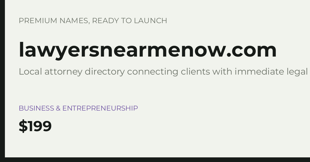 Brand preview for lawyersnearmenow.com