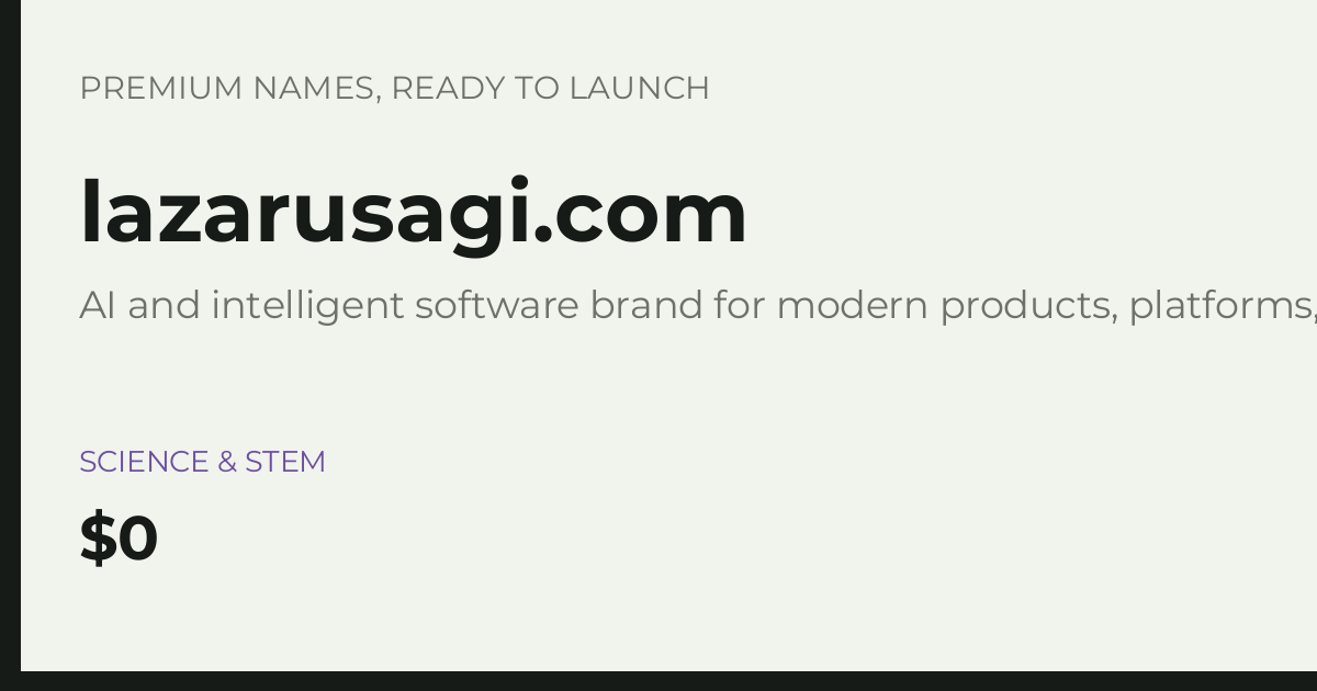 Brand preview for lazarusagi.com