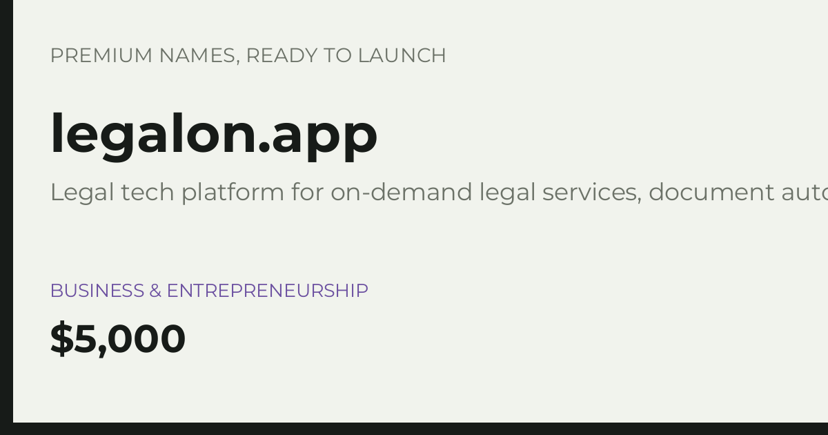 Brand preview for legalon.app
