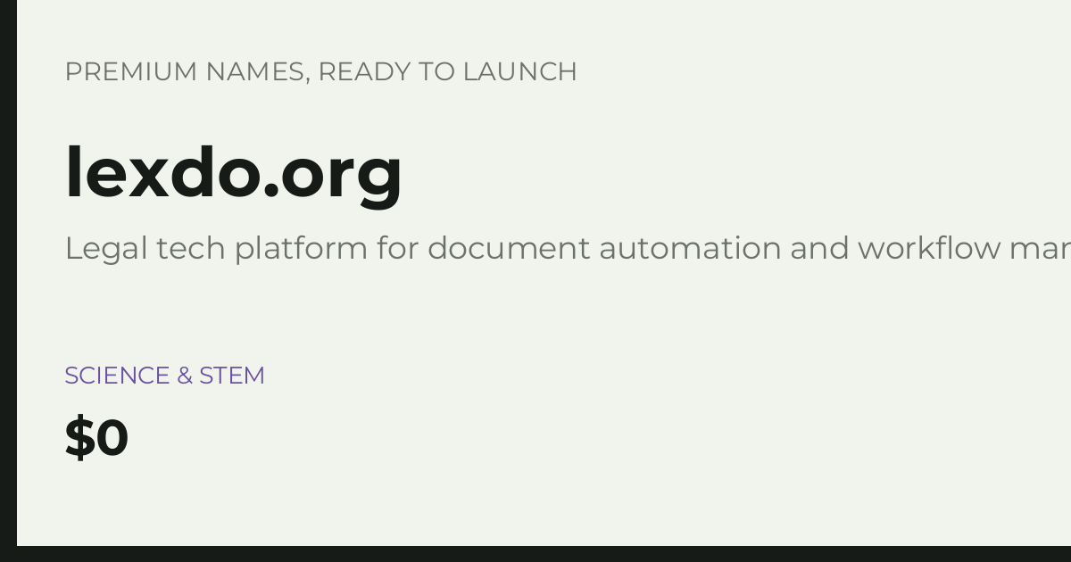 Brand preview for lexdo.org