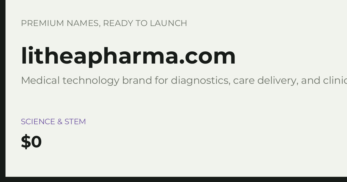 Brand preview for litheapharma.com