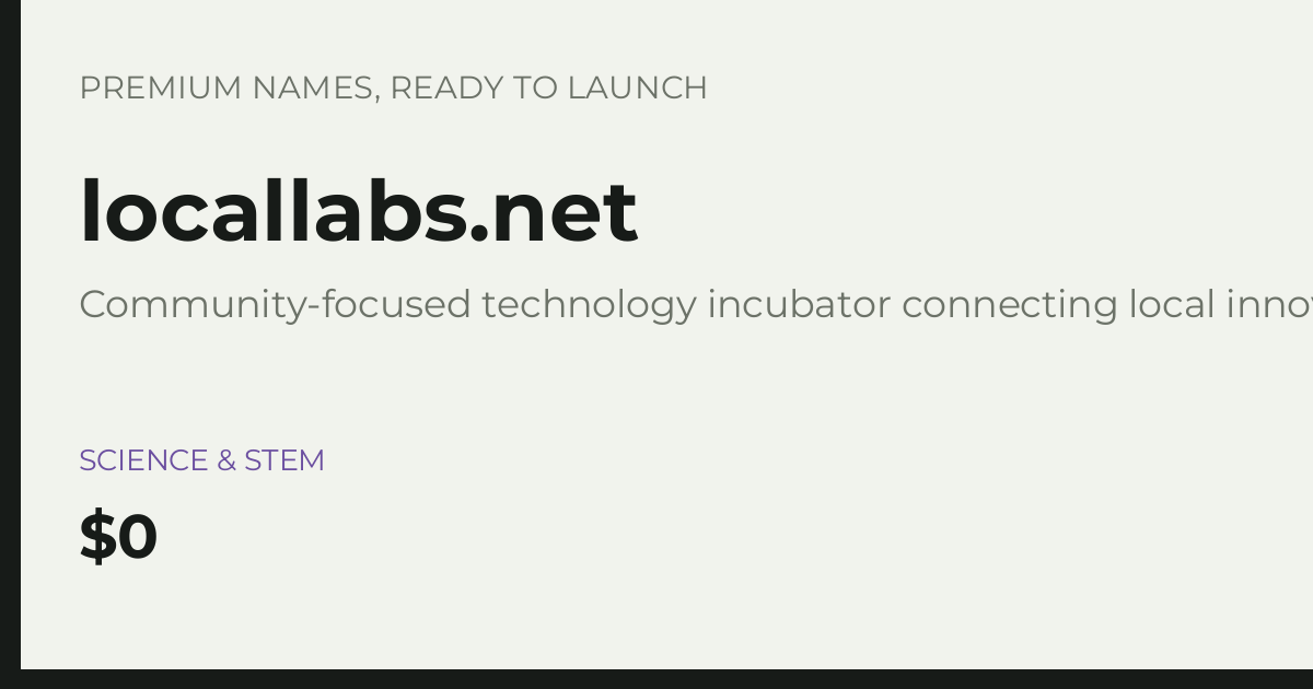 Brand preview for locallabs.net