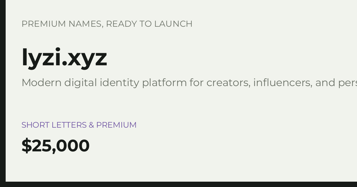 Brand preview for lyzi.xyz