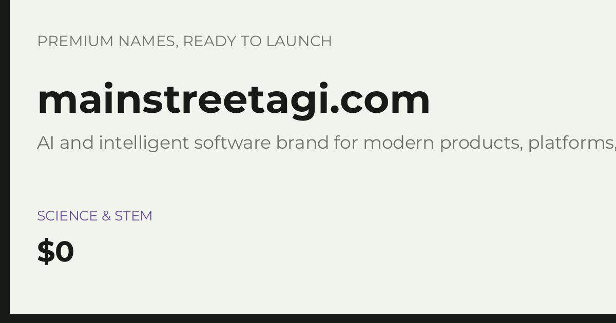 Brand preview for mainstreetagi.com