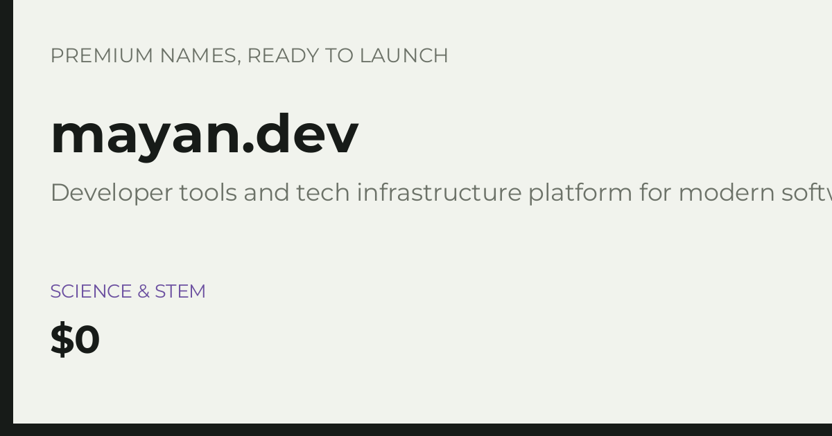 Brand preview for mayan.dev