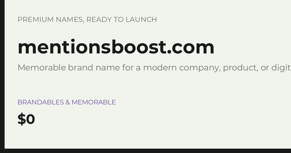 Brand preview for mentionsboost.com