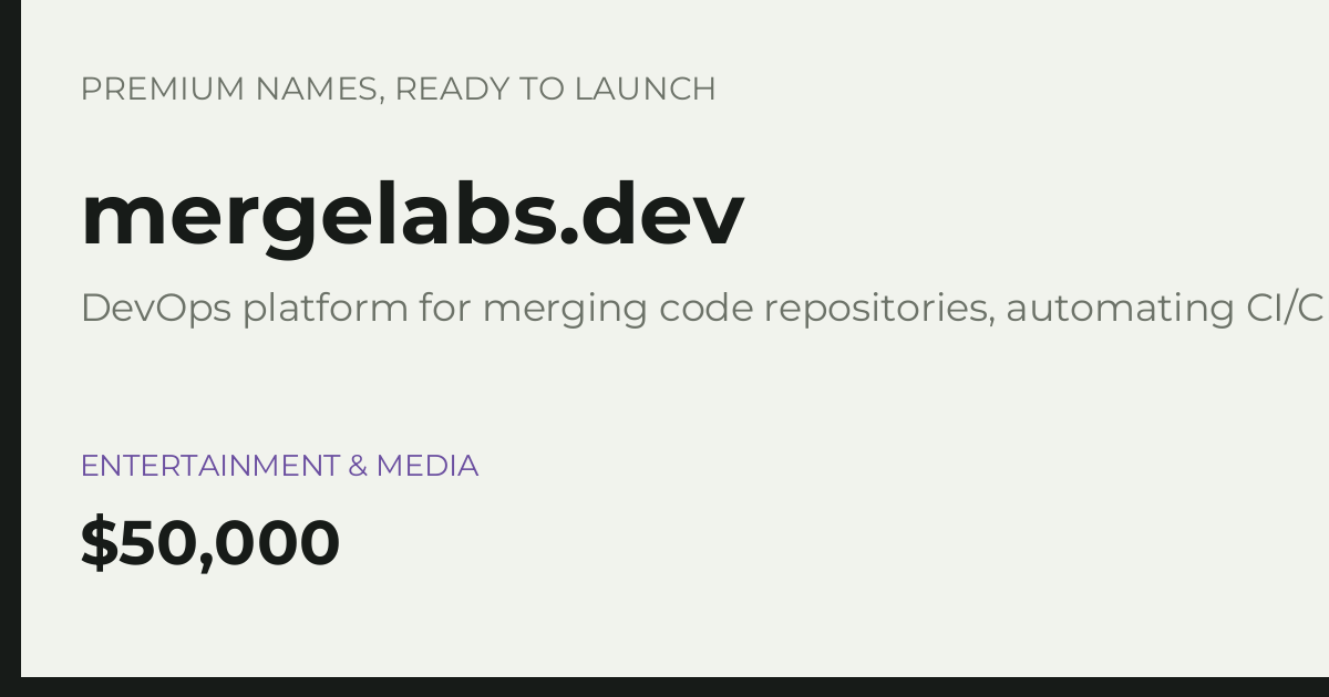 Brand preview for mergelabs.dev