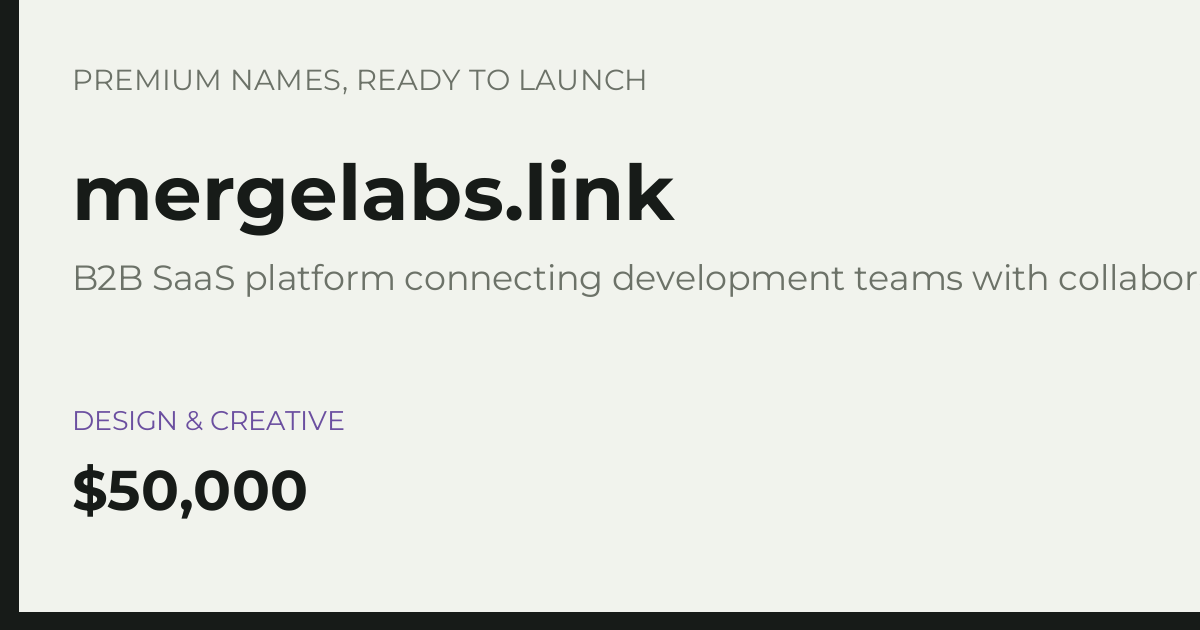 Brand preview for mergelabs.link