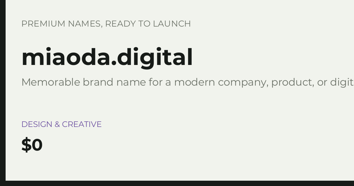 Brand preview for miaoda.digital