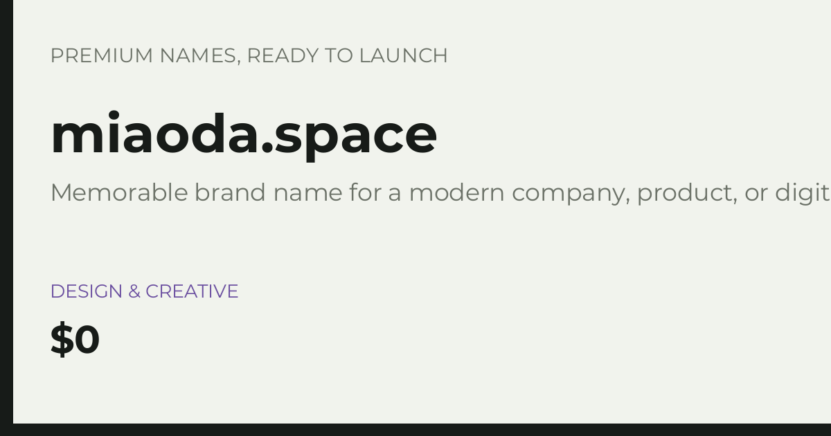 Brand preview for miaoda.space