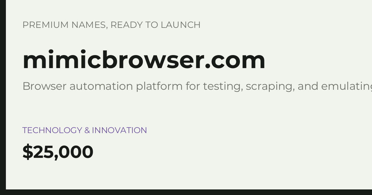 Brand preview for mimicbrowser.com