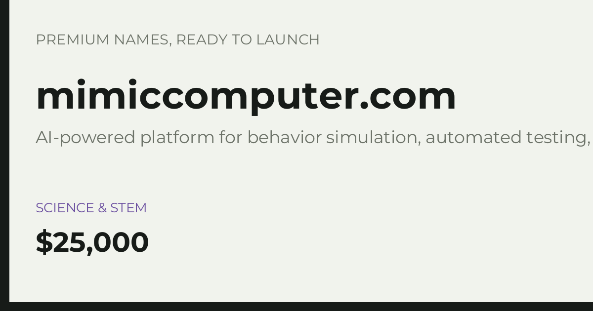 Brand preview for mimiccomputer.com