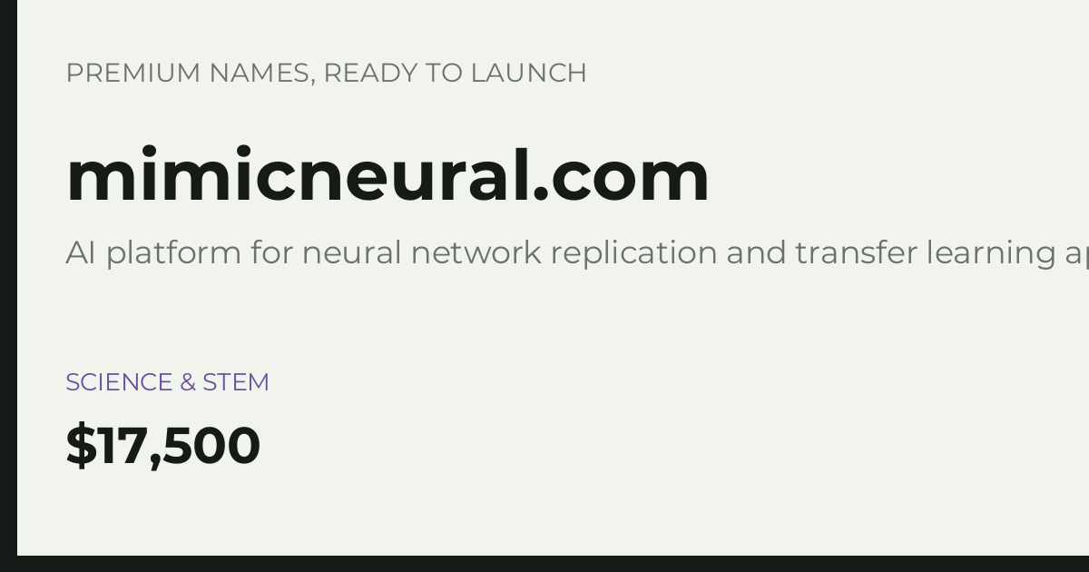 Brand preview for mimicneural.com
