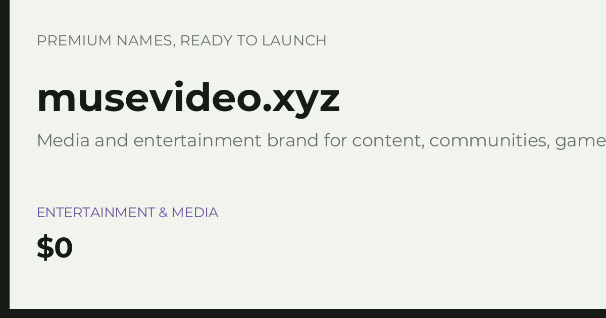 Brand preview for musevideo.xyz