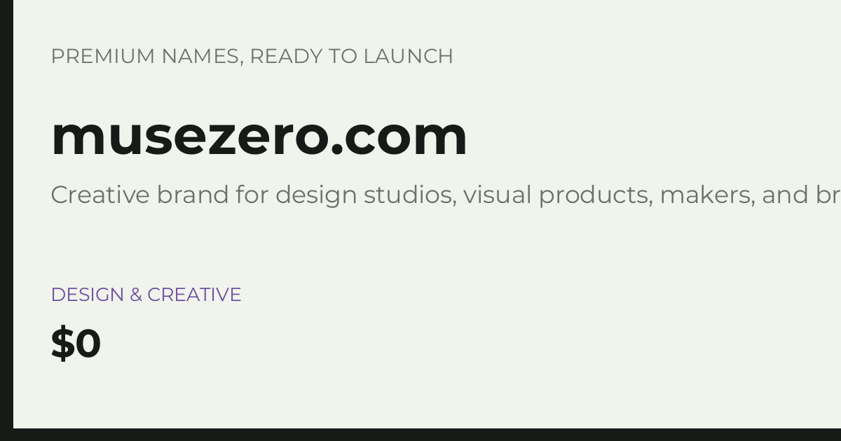 Brand preview for musezero.com