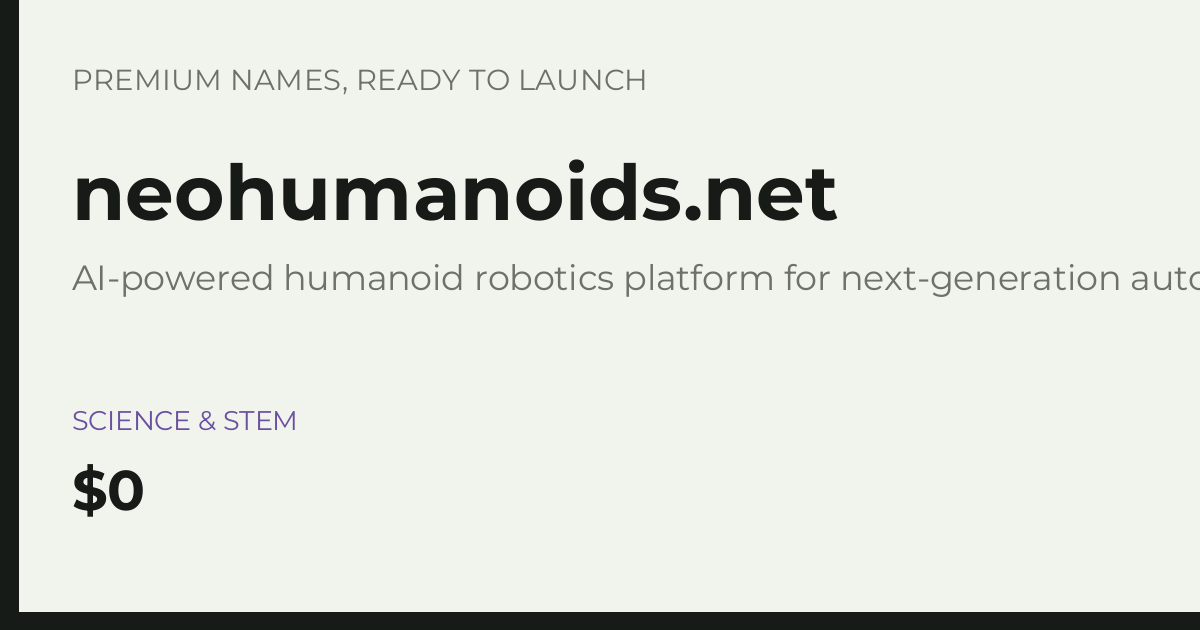 Brand preview for neohumanoids.net