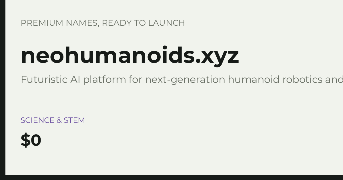 Brand preview for neohumanoids.xyz