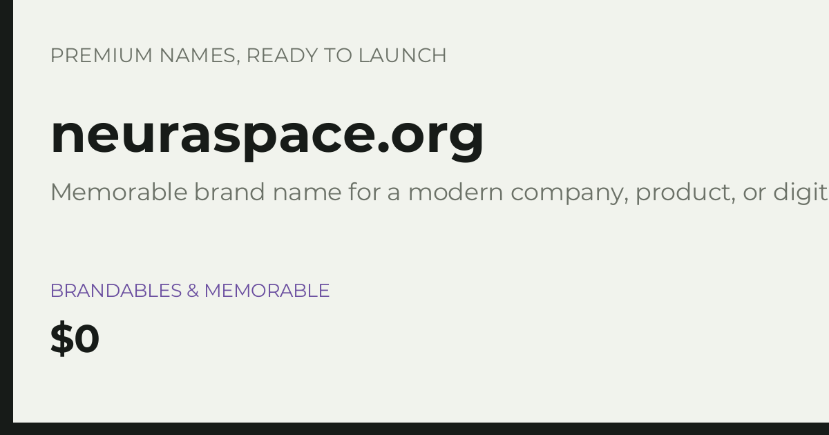 Brand preview for neuraspace.org