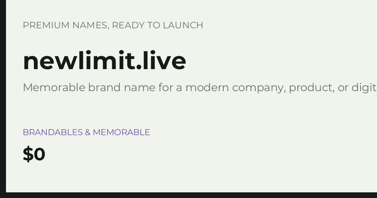 Brand preview for newlimit.live