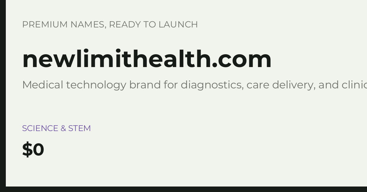 Brand preview for newlimithealth.com