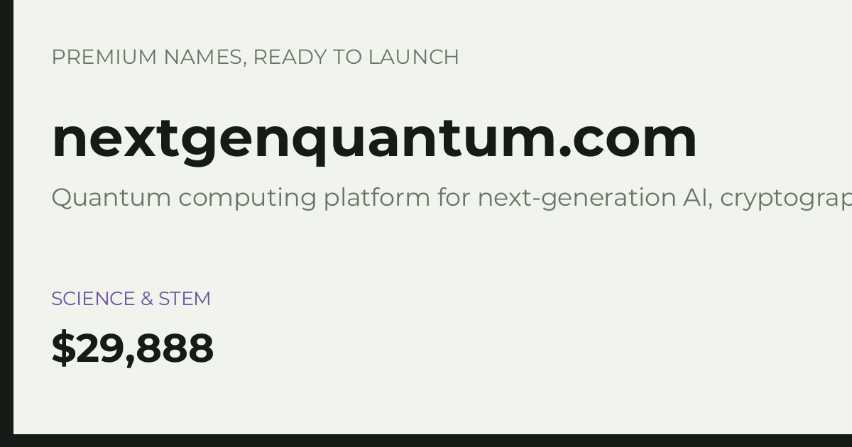 Brand preview for nextgenquantum.com