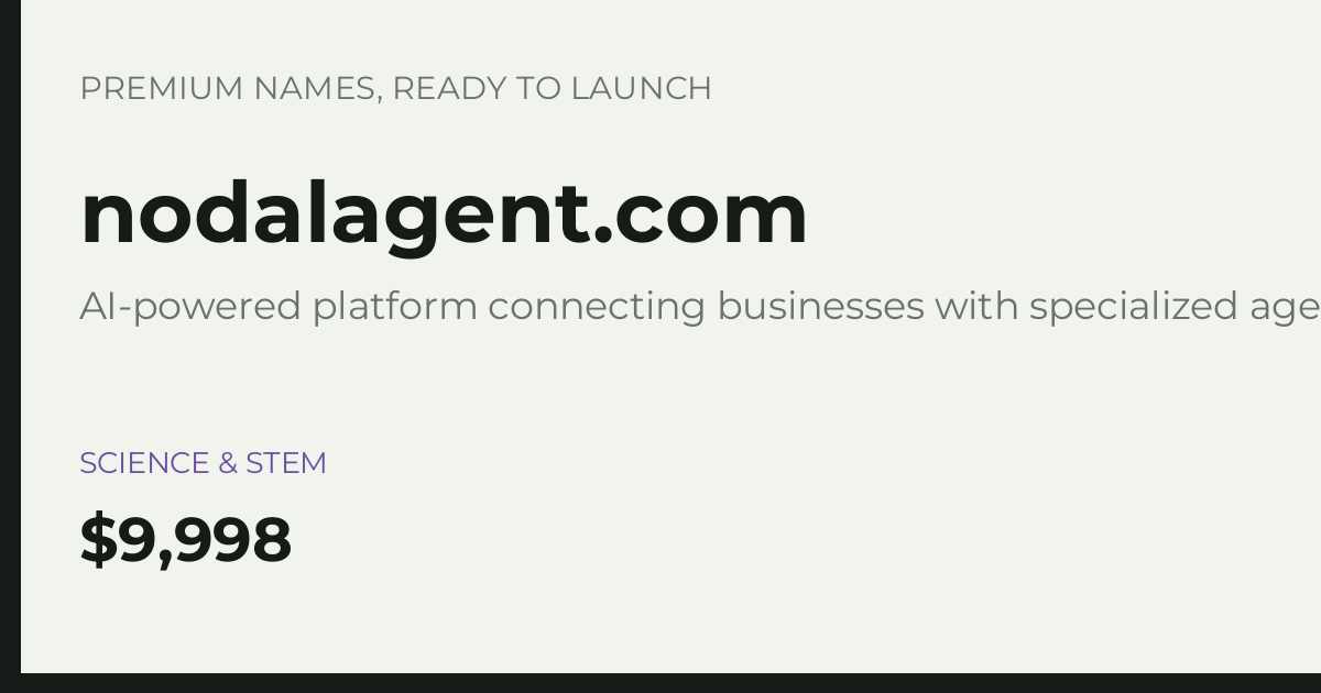Brand preview for nodalagent.com
