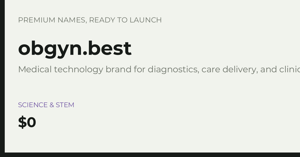 Brand preview for obgyn.best