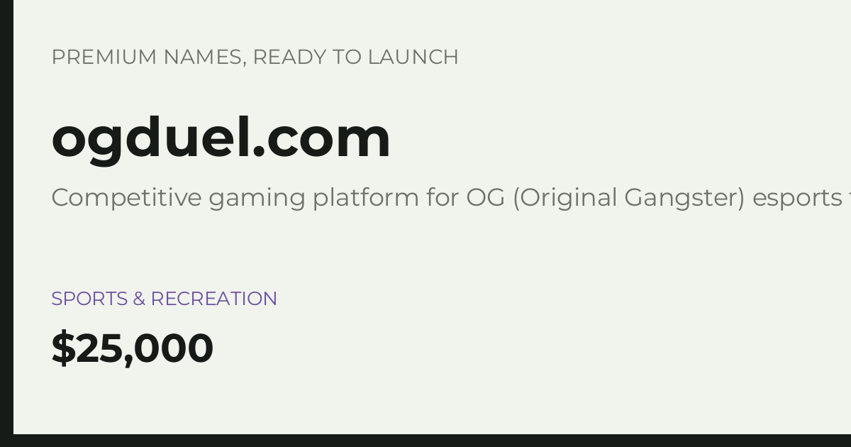 Brand preview for ogduel.com