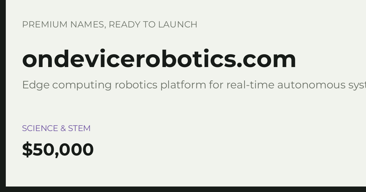 Brand preview for ondevicerobotics.com