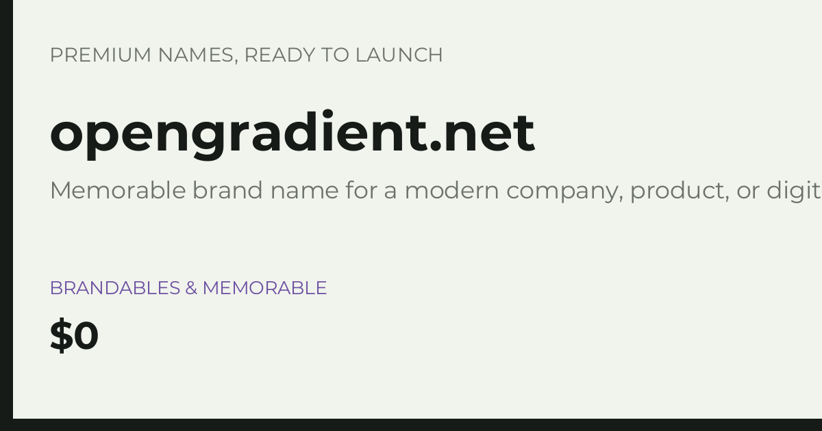 Brand preview for opengradient.net