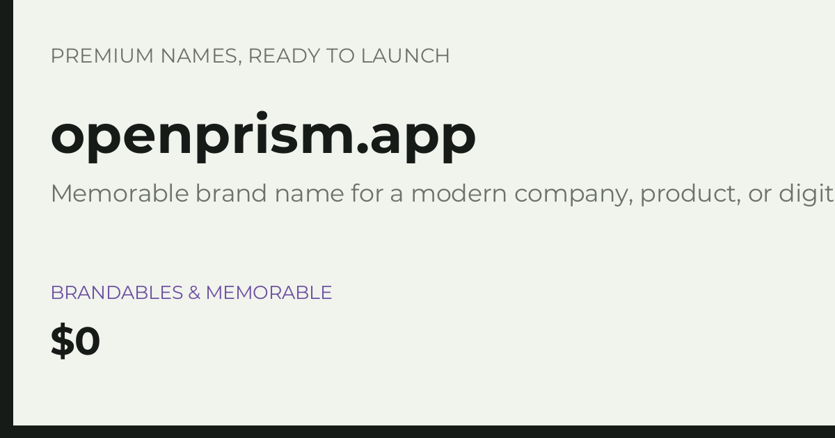 Brand preview for openprism.app