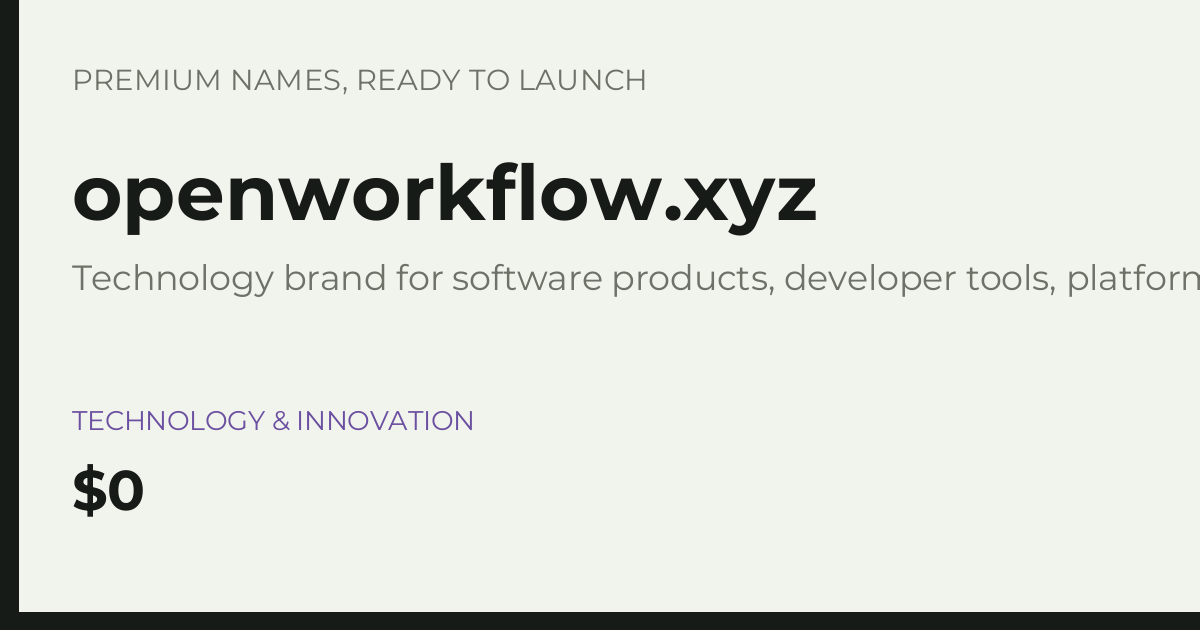 Brand preview for openworkflow.xyz