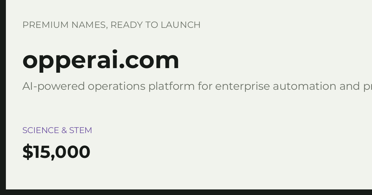 Brand preview for opperai.com