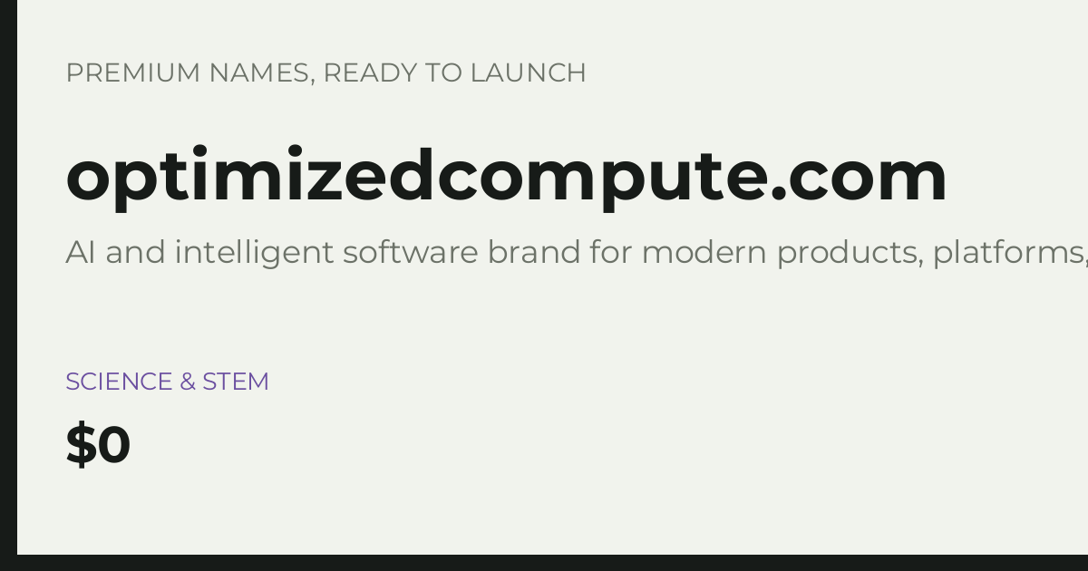 Brand preview for optimizedcompute.com