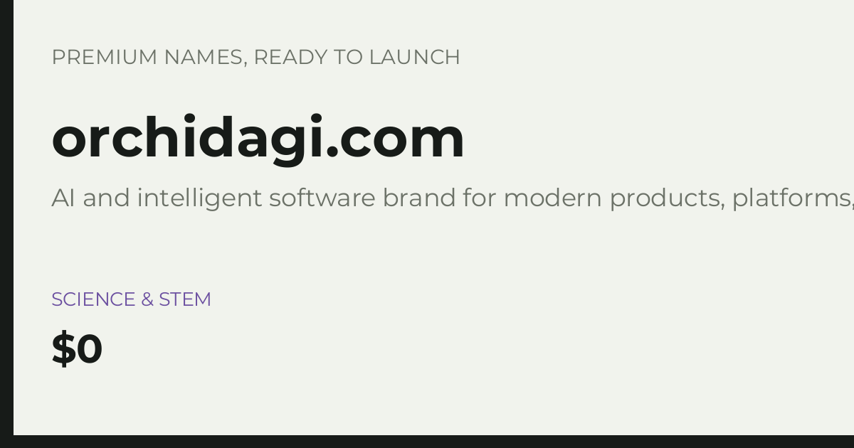 Brand preview for orchidagi.com