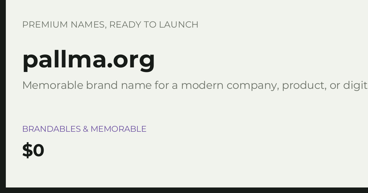Brand preview for pallma.org