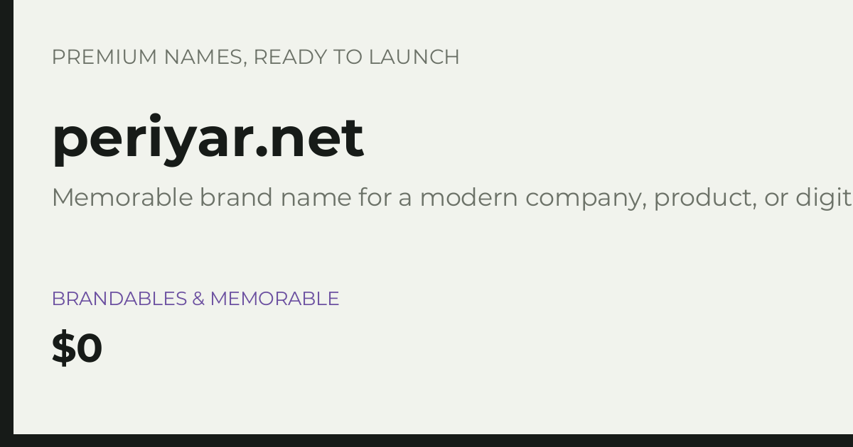 Brand preview for periyar.net