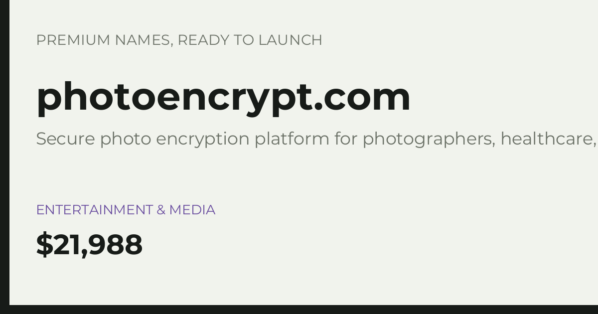 Brand preview for photoencrypt.com