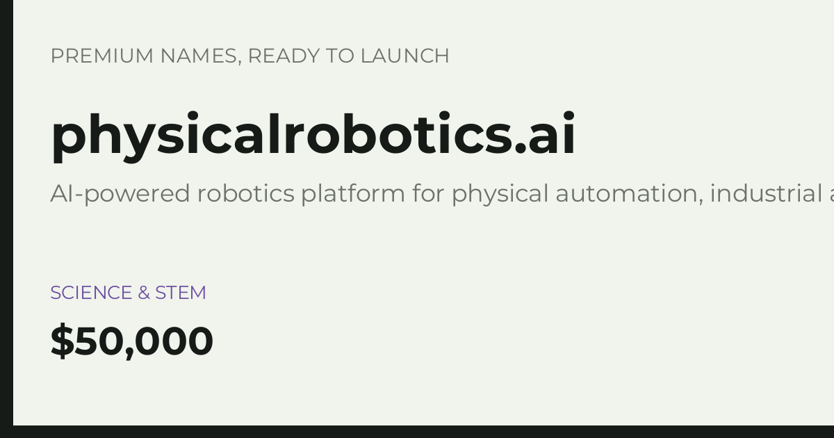 Brand preview for physicalrobotics.ai