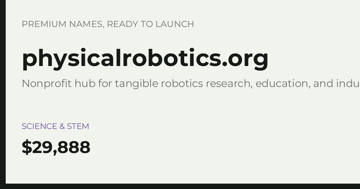 Brand preview for physicalrobotics.org