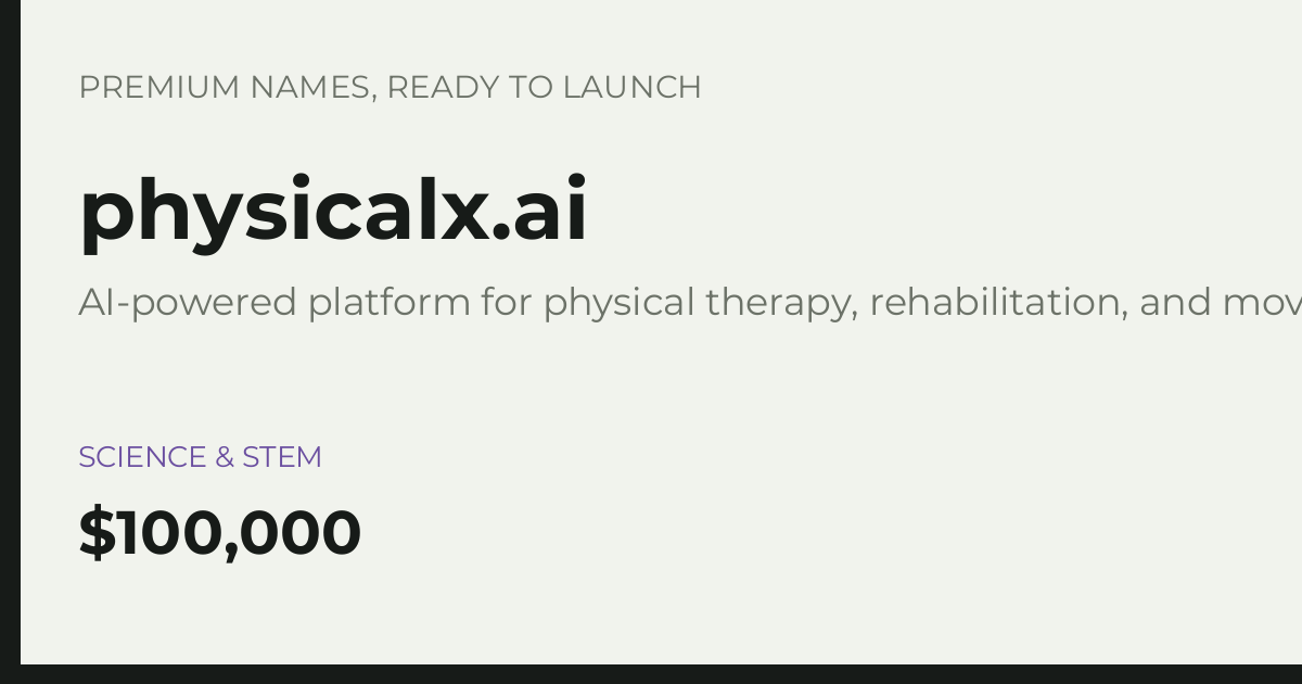 Brand preview for physicalx.ai