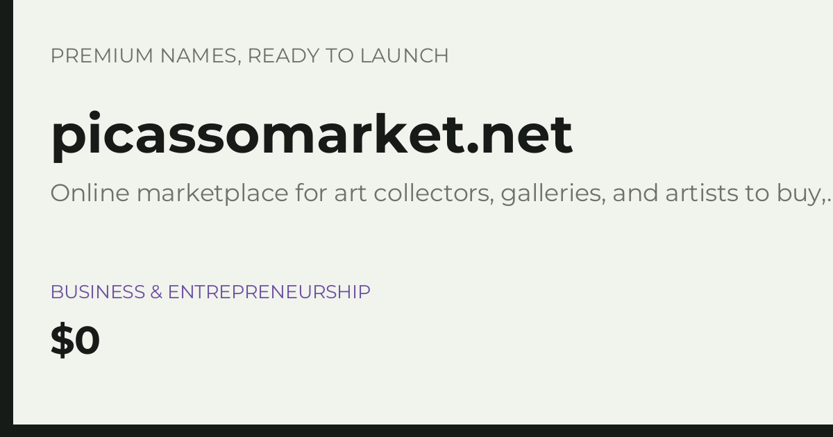 Brand preview for picassomarket.net