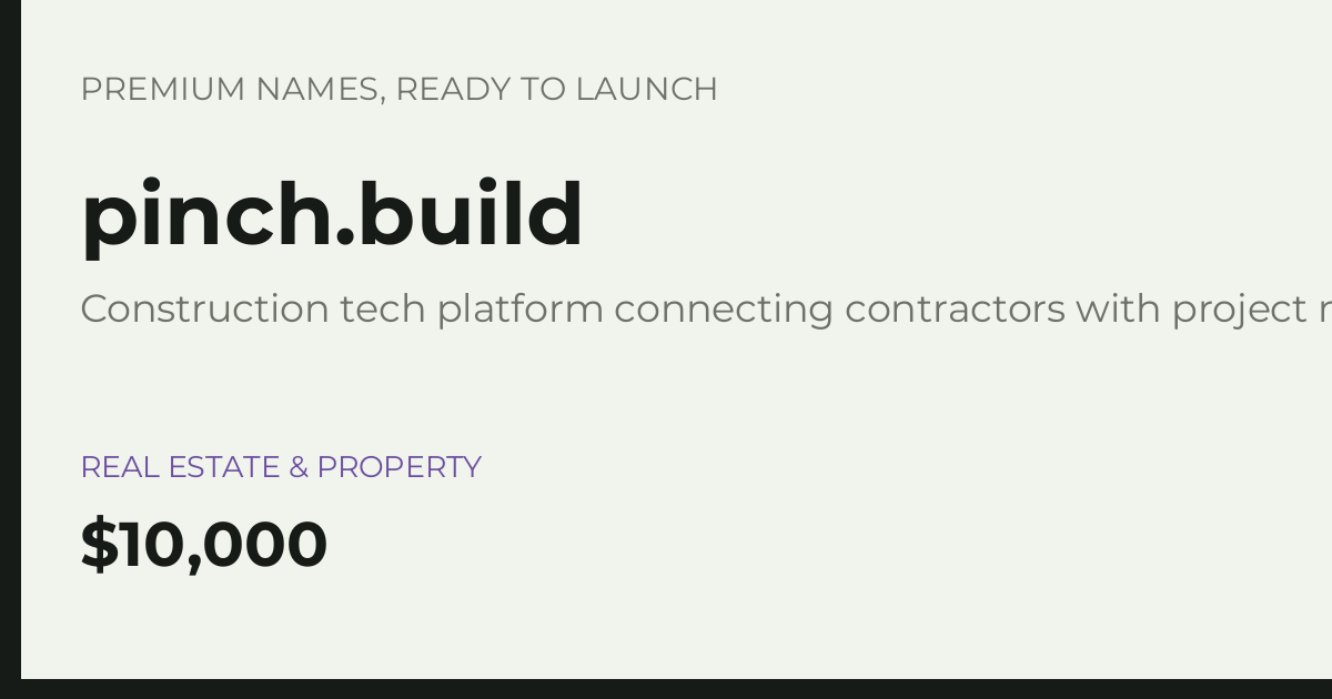 Brand preview for pinch.build