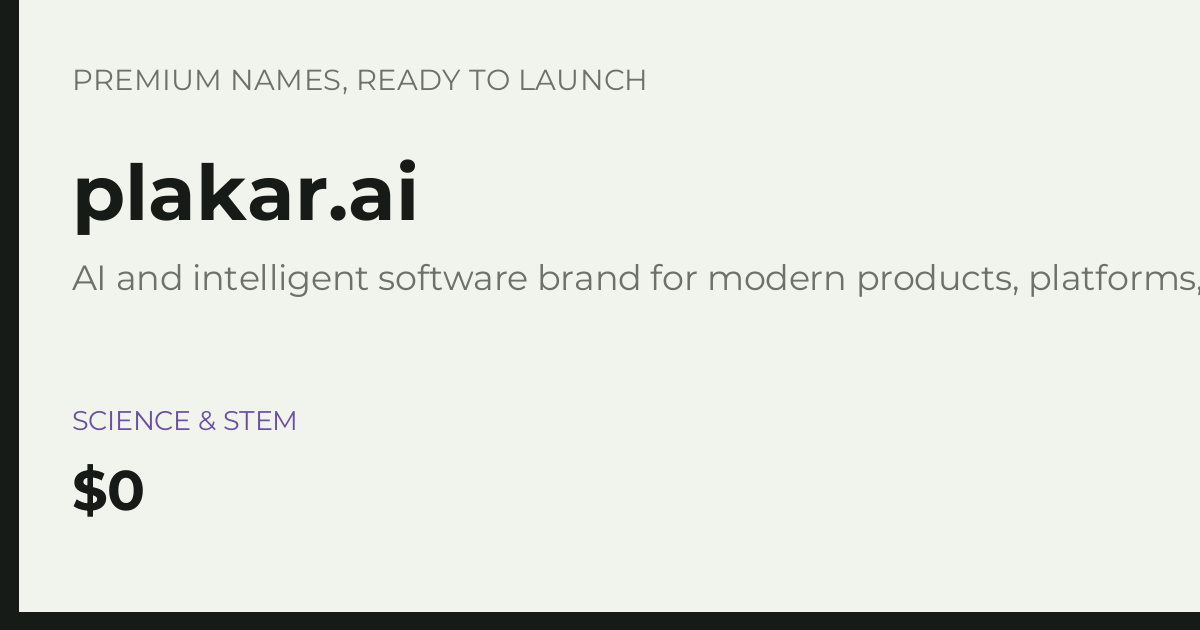 Brand preview for plakar.ai