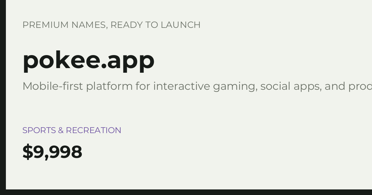Brand preview for pokee.app