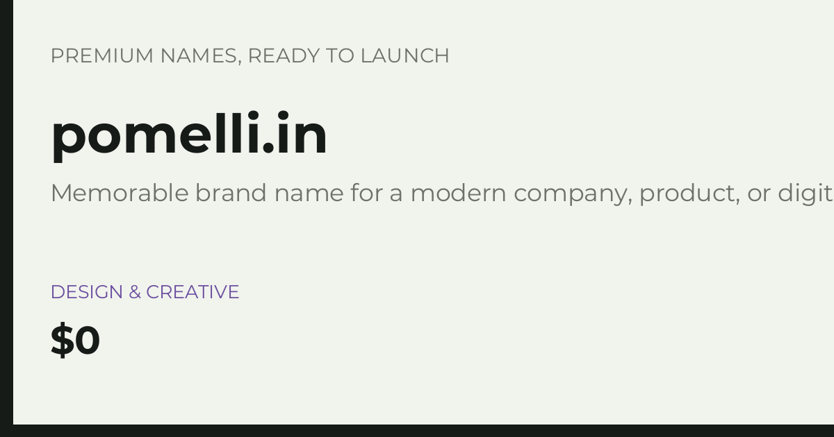 Brand preview for pomelli.in