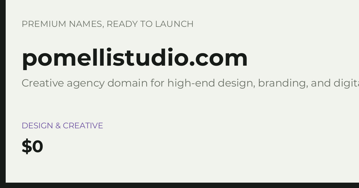 Brand preview for pomellistudio.com