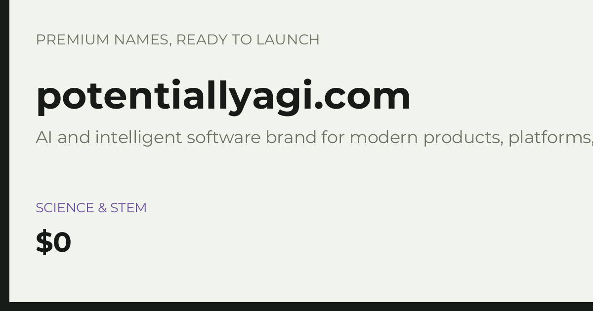 Brand preview for potentiallyagi.com