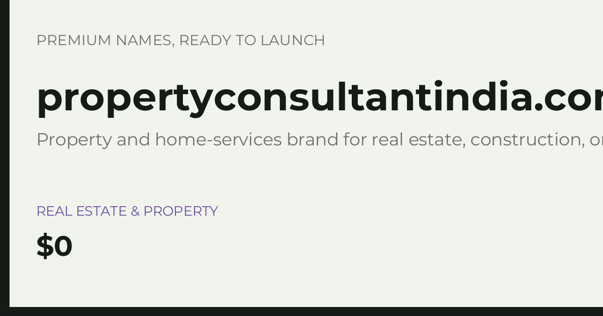 Brand preview for propertyconsultantindia.com